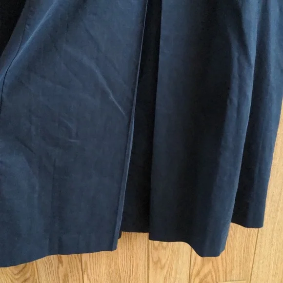 Eileen Fisher Linen Blend Open Front High Collar Coat in Midnight Blue Size M - Picture 5 of 9